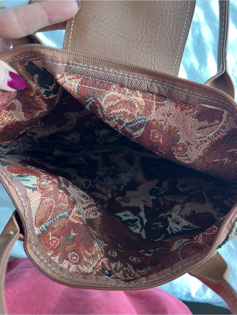 Cat Tapestry Tote Bag Cottagecore Whimsigoth Handbag - Picture 7 of 8